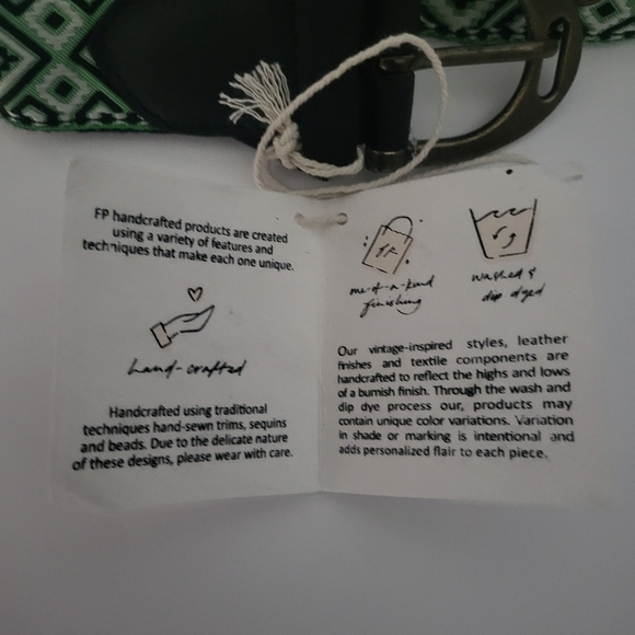 NWT Free people moving to mars printed belt - Jaded Jungle size L/XL - Picture 8 of 10